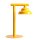 Tischleuchte Glas Metall Gelb H:37 cm GU10 stilvoll