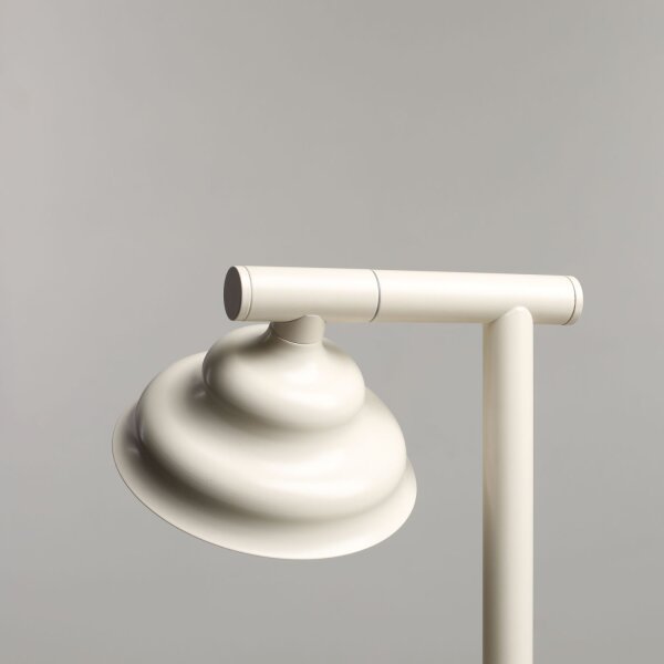 Tischleuchte Glas Metall Creme H:37 cm GU10 elegant