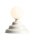 Tischlampe Glas Kugel Metall Creme H:24 cm G9 stilvoll