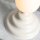 Tischlampe Glas Kugel Metall Creme H:24 cm G9 stilvoll