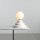 Tischlampe Glas Kugel Metall Creme H:24 cm G9 stilvoll