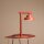 Tischleuchte Glas Metall Rot klein 37 cm GU10 stilvoll