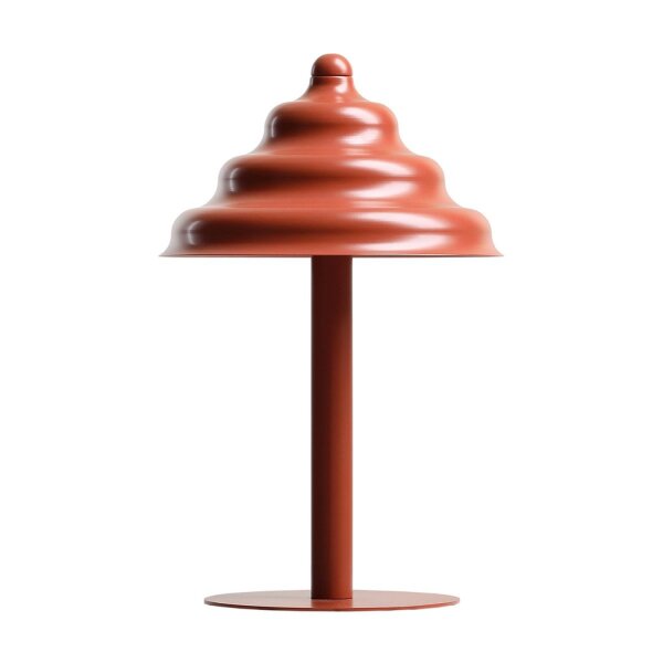 Tischlampe Glas Metall Rot H:36 cm G9 blendarm elegant