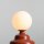 Tischlampe Glas Kugel blendarm Metall Rot 24 cm G9