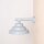 Wandleuchte Glas Metall Blaugrau L:29 cm G9 stilvoll