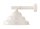 Wandlampe Glas Metall Creme L:29 cm G9 stilvoll