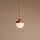 Pendelleuchte Glas Metall Rot B:11 cm rund G9 stilvoll