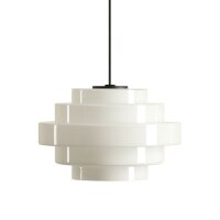 Pendelleuchte Glas Weiß B:28 cm E27 blendarm stilvoll