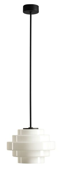 Hängelampe Glas Weiß B:22 cm E27 blendarm stilvoll