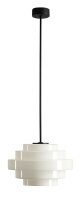 Pendelleuchte Glas Weiß B:28 cm E27 elegant stilvoll
