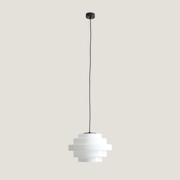 Hängelampe Glas Weiß rund Ø36 cm E27 stilvoll elegant