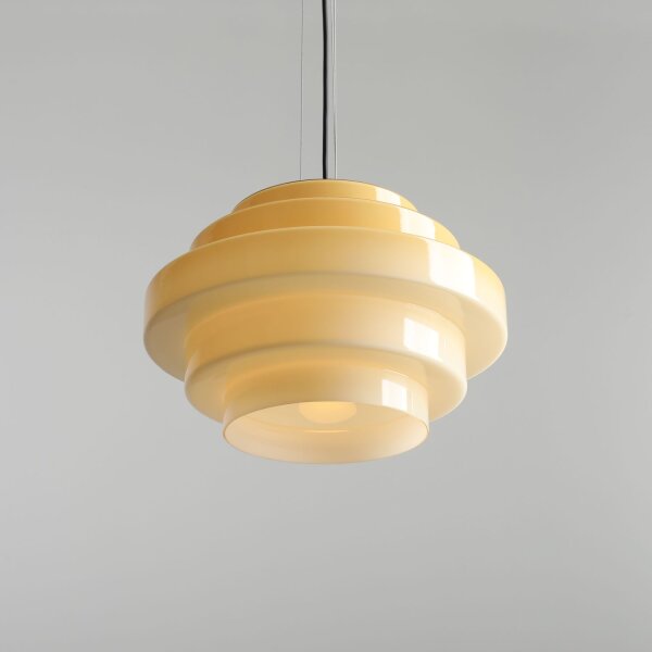 Hängelampe Glas Nuss B:36 cm E27 stilvoll blendarm