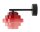 Wandleuchte Glas Metall Beere L:14 cm G9 stilvoll