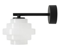 Wandleuchte Glas Metall Weiß L:14 cm G9 dekorativ