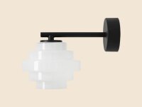 Wandleuchte Glas Metall Weiß L:14 cm G9 dekorativ