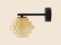 Wandlampe Glas Metall Nuss blendarm L:14 cm G9 stilvoll