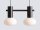 Pendelleuchte Glas Metall Mokka L:46 cm E14 blendarm