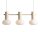 Pendelleuchte Metall Glas Creme L:75 cm E14 elegant
