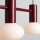Pendelleuchte Metall Glas Rot L:75 cm E14 wohnlich