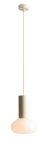 Hängelampe Glas Metall Creme B:19 cm E14 stilvoll