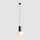 Hängelampe Metall Glas Mokka rund Ø19 cm E14 elegant