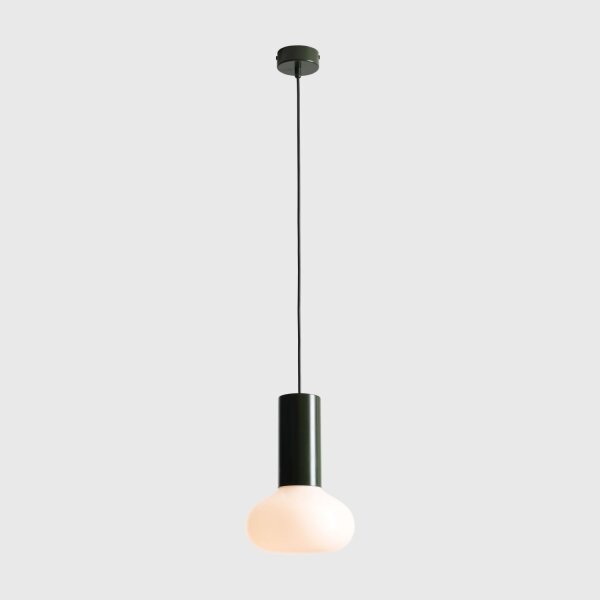 Pendelleuchte Metall Glas Moos B:19 cm E14 stilvoll