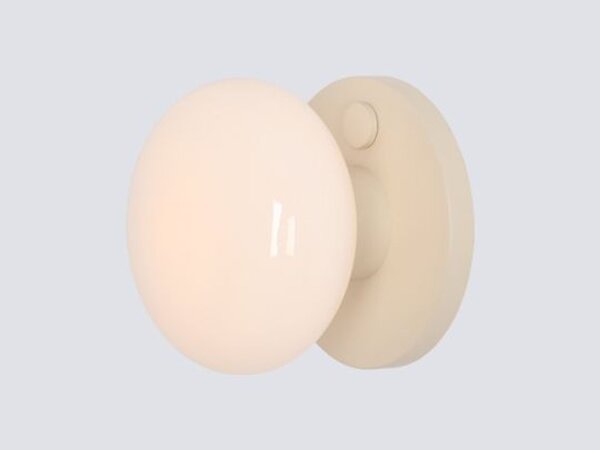 Wandleuchte Glas Metall Creme L:19 cm E14 Schalter