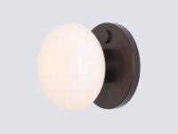 Wandleuchte Glas Metall Mokka L:19 cm E14 Schalter