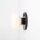 Wandleuchte Glas Metall Mokka L:19 cm E14 Schalter