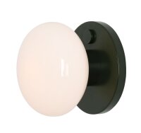 Wandlampe Glas Metall Grün L:19 cm E14 Schalter elegant