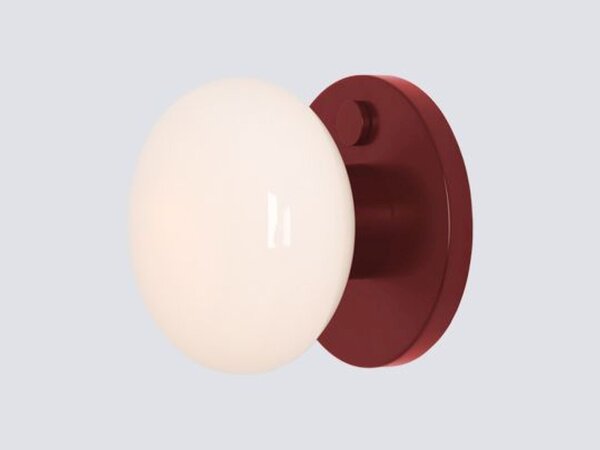 Wandlampe Glas Metall Rot L:19 cm E14 Schalter stilvoll