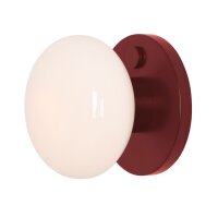 Wandlampe Glas Metall Rot L:19 cm E14 Schalter stilvoll
