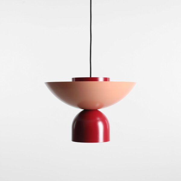Pendelleuchte Metall Rot Koralle Ø37 cm E27 elegant