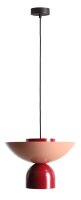 Pendelleuchte Metall Rot Koralle Ø37 cm E27 elegant