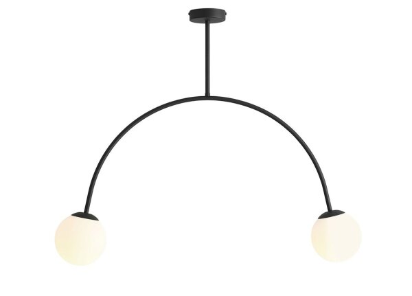 Deckenleuchte Glas Metall L:84 cm E14 elegant stilvoll
