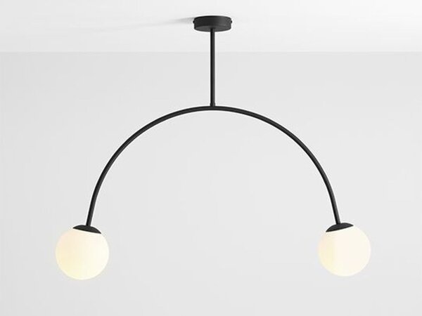Deckenleuchte Glas Metall L:84 cm E14 elegant stilvoll