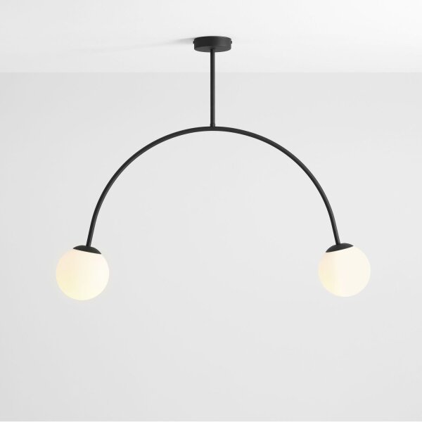 Deckenleuchte Glas Metall L:84 cm E14 elegant stilvoll
