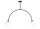 Deckenleuchte Glas Metall L:84 cm E14 elegant stilvoll