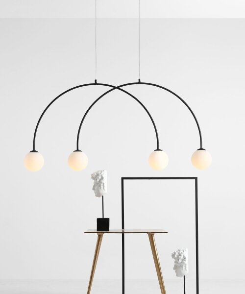 Hängelampe Glas Metall Schwarz L:129 cm E14 blendarm
