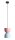 Pendelleuchte Metall Blau Pink rund B:15 cm E27 elegant