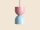 Pendelleuchte Metall Blau Pink rund B:15 cm E27 elegant