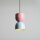 Pendelleuchte Metall Blau Pink rund B:15 cm E27 elegant