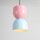 Pendelleuchte Metall Blau Pink rund B:15 cm E27 elegant