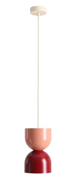 Hängelampe Metall Koralle Rot B:15 cm rund E27 elegant