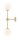 Wandlampe Glas Metall Messing H:59 cm E14 elegant