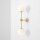 Wandlampe Glas Metall Messing H:59 cm E14 elegant