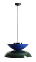 Pendelleuchte Metall Grün Blau B:47 cm E27 elegant