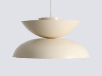 Hängelampe Metall Creme Ø47 cm rund E27 stilvoll