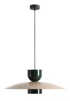 Hängelampe Metall Grün Beige rund Ø65 cm...