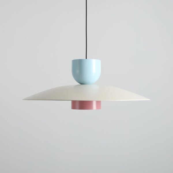 Pendelleuchte Metall Blau Creme Pink Ø65 cm E27 elegant